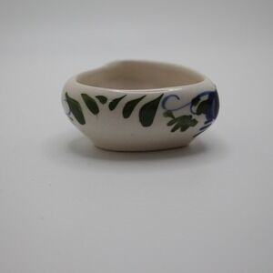 Heart Shaped Trinket‎ Dish Ring Holder Floral Hand Painted Korea Decor